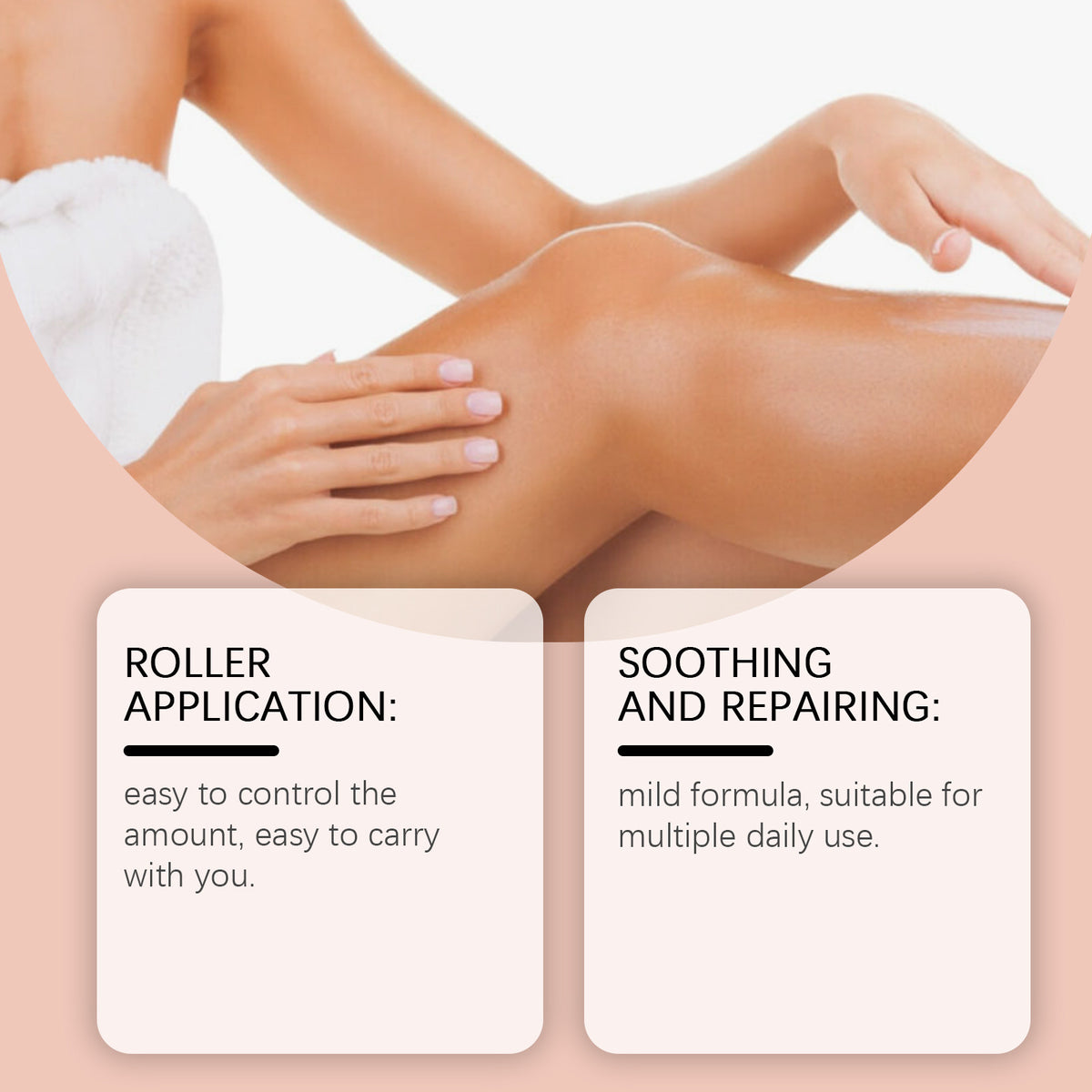 Castor Oil Care Roller Ball for Skin Moisturizing and Massage